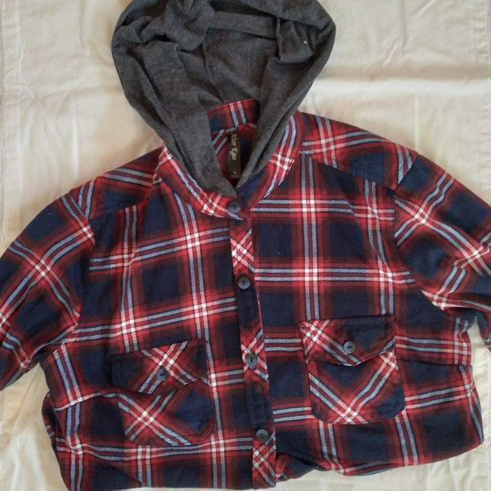 Flannel hoodie